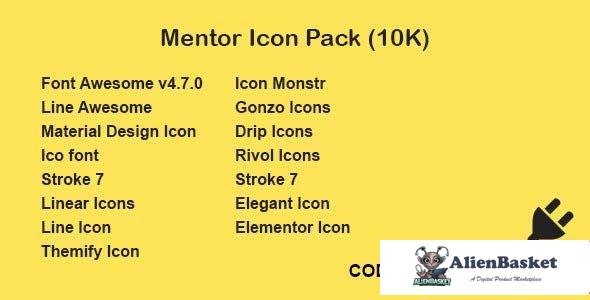 105252  Mentor Icon Pack for Codestar Framework v1.0.0 