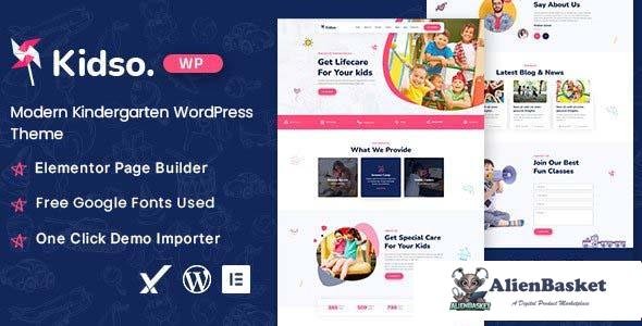 105780  Kidso v1.0.0 - Modern Kindergarten WordPress Theme 