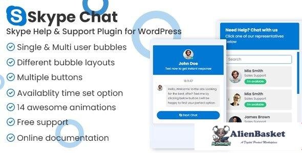 111866  Skype Chat Support Pro v1.1.1 - WordPress Plugin 