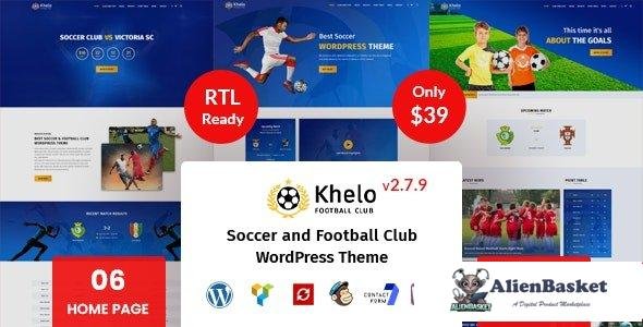 109566  Khelo v2.8.3 - Soccer WordPress Theme 