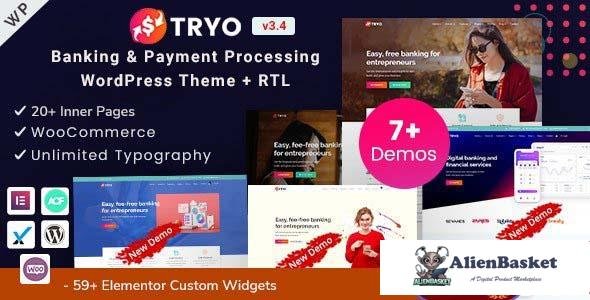 106465  Tryo v3.4 - Banking, Money Transfer & Currency Exchange WordPress Theme 