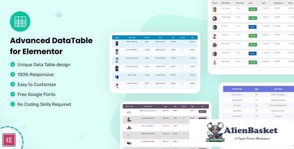 111237  Datalentor v1.0.1 - Advanced DataTable for Elementor 
