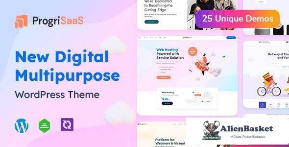 106838  ProgriSaaS v1.1.0 - Creative Landing Page WordPress Theme 