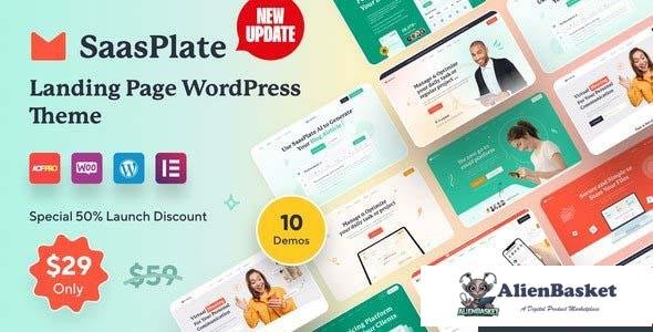 107019  SaasPlate v1.2.6 - Landing Page WordPress Theme 