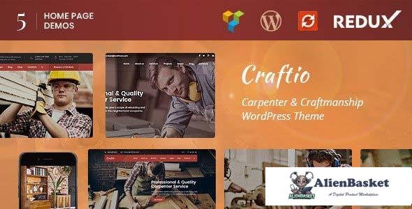 107150  Craftio v2.3 - Carpenter WordPress Theme 