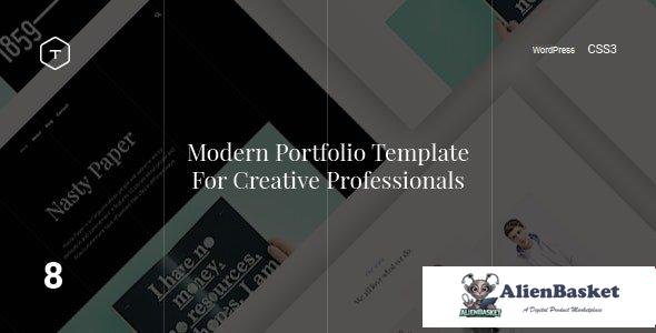 107193  Eight v1.0 - Responsive Portfolio WordPress Theme 