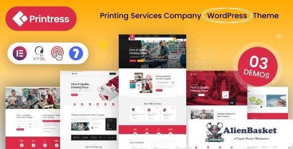 107201  Printress v1.0 - Printing Services Company WordPress 