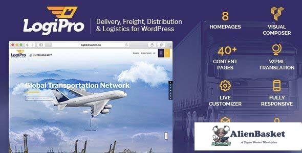 107215  LogiPro v4.2 - Delivery, Freight, Distribution & Logistics for WordPress 