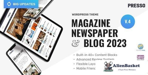 107331  PRESSO v4.0.0 - Modern Magazine / Newspaper / Viral Theme 