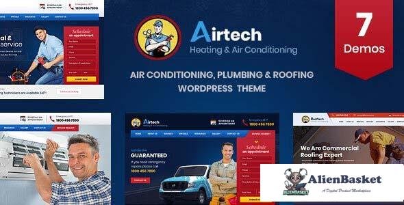 107687  Airtech v3.4 - Plumber HVAC and Repair theme 