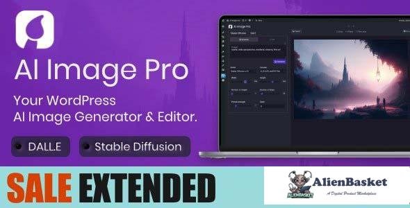 107692  AI Image Pro v1.1.0 - WordPress AI Image Generator & Editor, DALLE & Stable Diffusion 