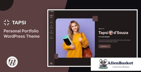 107695  Tapsi v1.0 – Personal Portfolio WordPress Theme 