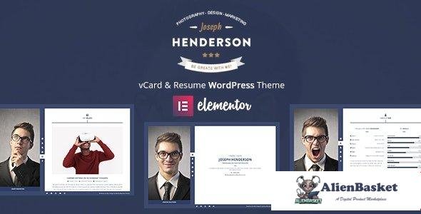 107754  Henderson v3.0.0 - vCard & Resume WordPress Theme 