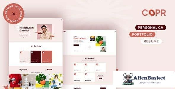 109213  Copr v1.1.0 - One Page Personal Portfolio, CV and Resume Theme 