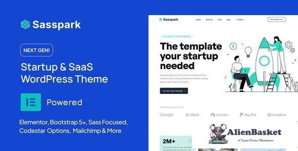 108181  Sasspark - Startup WordPress Theme - 2 August 2023 