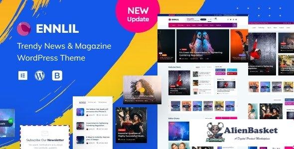 108189  Ennlil v1.0.1 - Modern Magazine WordPress Theme + WooCommerce 