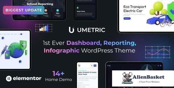 108298  Umetric v2.0.1 - WordPress Dashboard, Reporting and Infographic Theme 