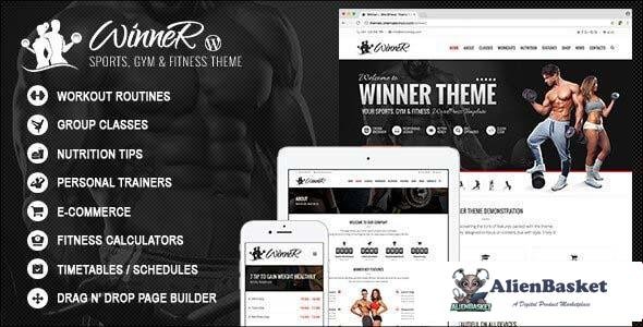 108362  Winner v2.8 - Fitness & Gym WordPress Theme 