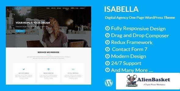 108406  Isabella v1.7 - Digital Agency One Page WordPress Theme 