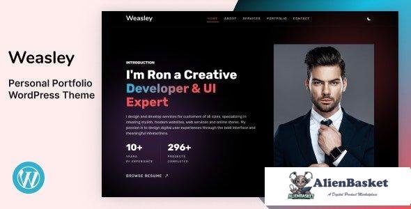 108447  Weasley v1.0 – Personal Portfolio WordPress Theme 