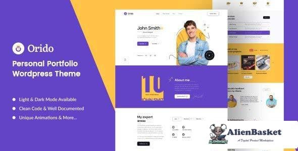 108449  Orido v1.0 - Personal Portfolio WordPress Theme 