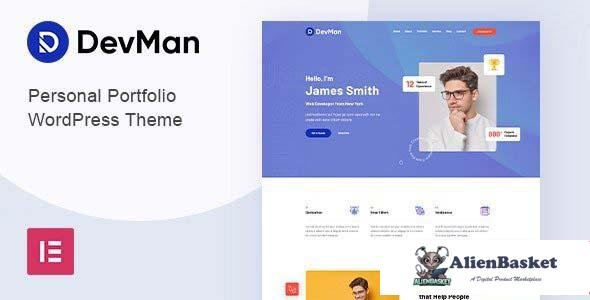 108455  Devman v1.0 - Personal Portfolio WordPress Theme 