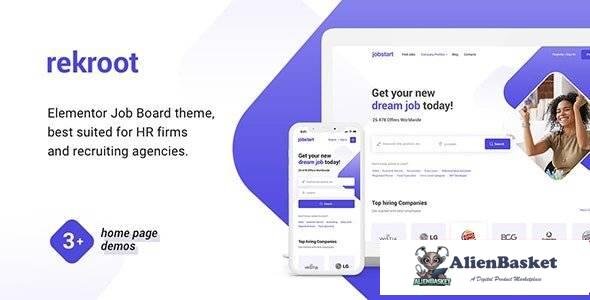 108502  Rekroot v1.0.2 - Recruitment Agency Elementor WordPress Theme 