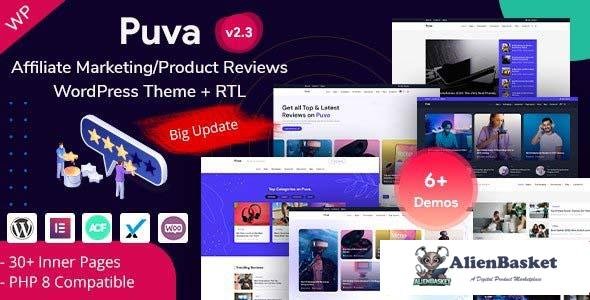 108647  Puva v2.3 - Online Blogging & Affiliate Product Reviews WordPress Theme 