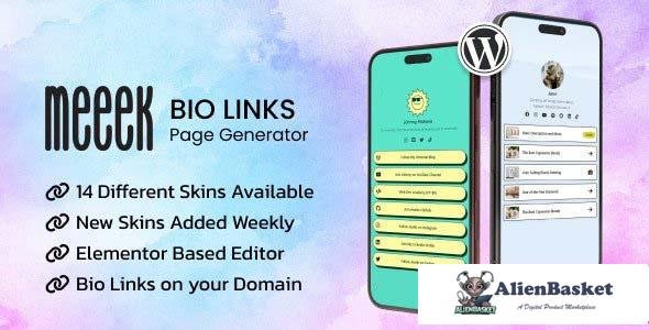 108809  Meeek v1.0.1 - Elementor Bio Links Builder for WordPress 