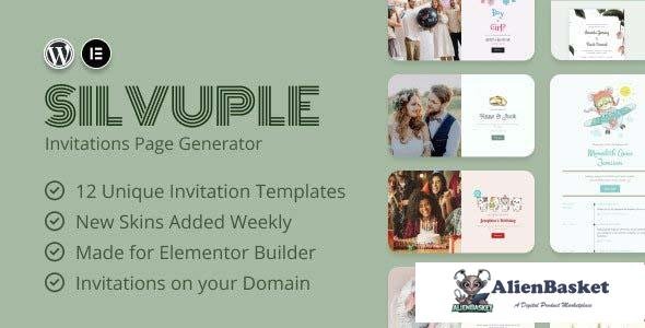 108855  Silvuple v1.0 - Online Invitations Maker (Addon For Elementor) 