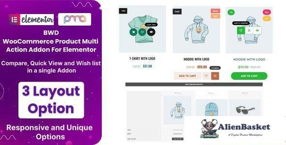 109374  BWD WooCommerce Product Multi Action Addon For Elementor v1.0 