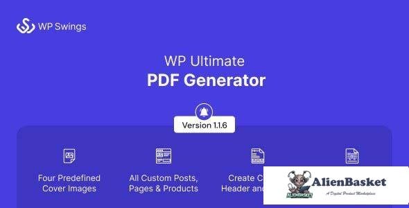 109470  WP Ultimate PDF Generator v1.1.6 - Create, Generate & Customise PDF for live WordPress pages