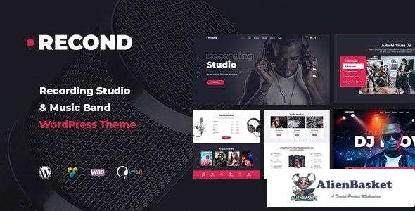 109573  Recond v1.1.7 - Recording Studio & Music Band WordPress Theme 