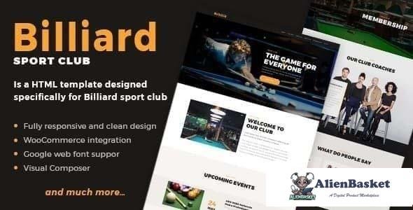 109793  Billiard v1.1.7 - Creative Sporting WordPress Theme 