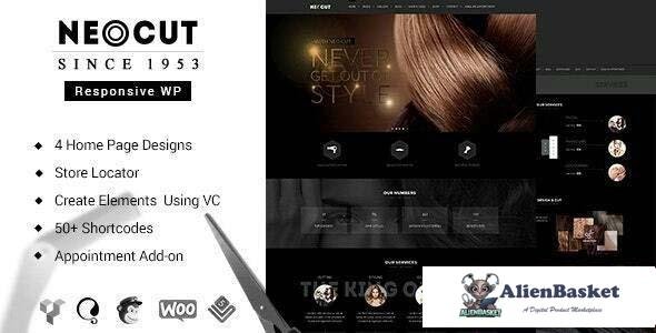 110004  Neo Salon v3.4 - Barber Shop WordPress Theme 