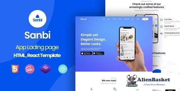 110037  Sanbi v1.0 - App Landing Page WordPress Theme 