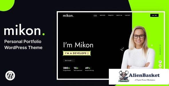 110040  Mikon v1.0 - Personal Portfolio WordPress Theme 