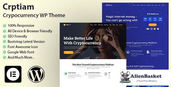 110044  Crptiam v1.0 - Cryptocurrency WordPress Theme 