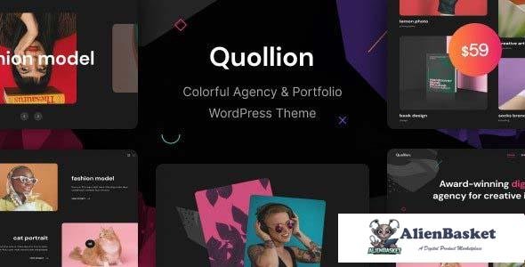 110108  Quollion v1.0.1 - Colorful Agency & Portfolio WordPress Theme 