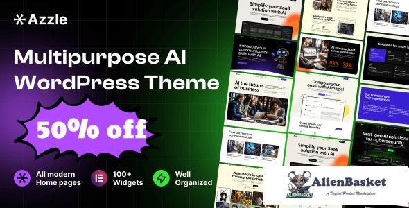 110783  Azzle v1.0.1 - SaaS & Tech Startup Elementor WordPress Theme 