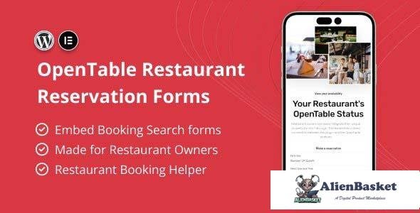 111035  OpenTable v1.0 - Restaurant Reservation Forms for Elementor 