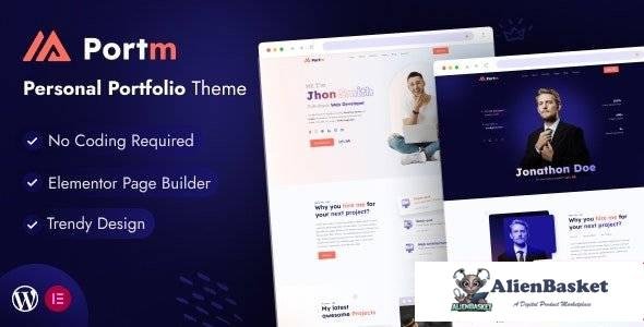 112396  Portm v1.1 - Personal Portfolio WordPress Theme 