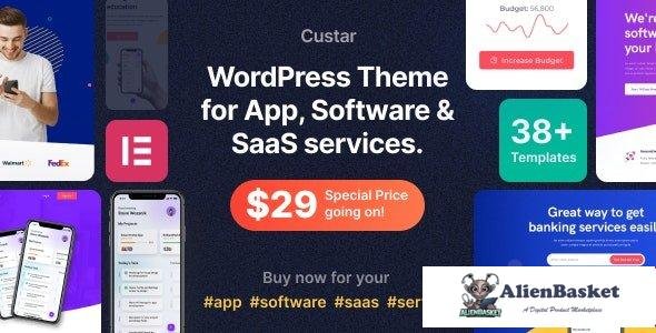 112635  Custar v1.2.7 - Software & App WordPress Theme 