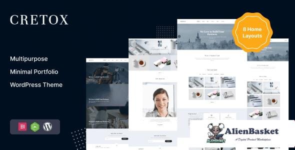 112757  Cretox v3.0.0 - Multipurpose Minimal Portfolio WordPress Theme 