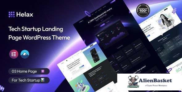 112848  Helax v1.0.3 - Tech Startup WordPress Theme 