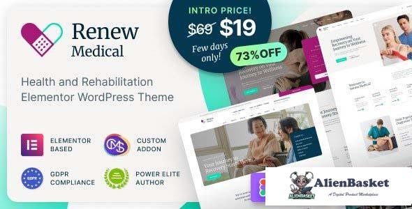 113184  Renew Medical v1.0.1 - Physiotherapy & Rehabilitation Clinic Medical WordPress Theme 