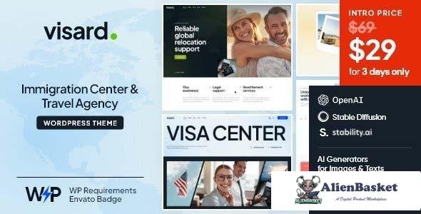 113324  Visard v1.0 - Immigration Center & Travel Agency WordPress Theme 