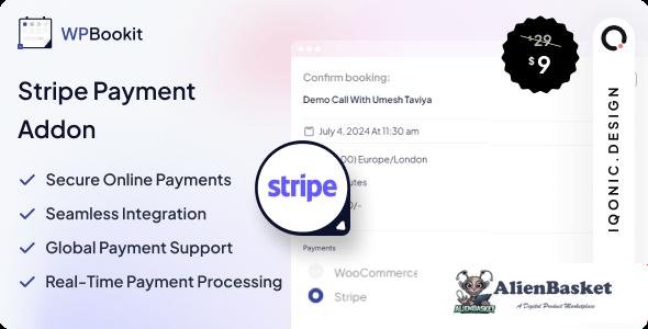 113629  WPBookit - Stripe Payment (Addon) v1.0.1 